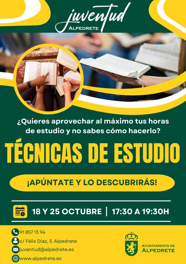 Taller Para J Venes T Cnicas De Estudio Web Ayuntamiento De Alpedrete