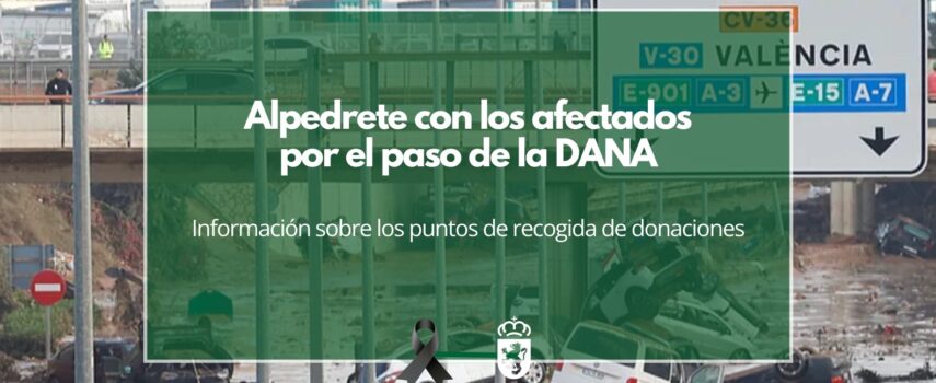 Imagen de la noticia Alpedrete con los afectados por la DANA: Información sobre los puntos de recogida de donaciones