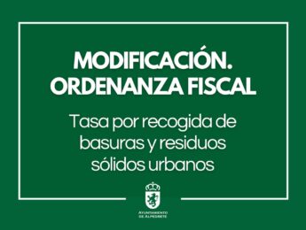 Imagen de la noticia Periodo de información pública. Modificación de la ordenanza reguladora de la tasa de recogida de basuras y residuos sólidos urbanos