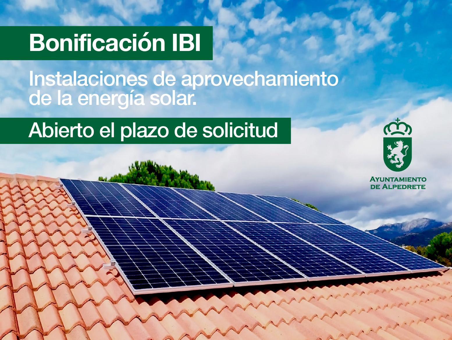 Imagen de la noticia Bonificación en el IBI. Instalaciones de aprovechamiento de la energía solar